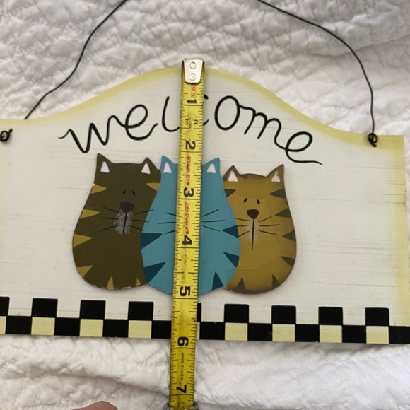 Primitive, Cat, Welcome Sign - Picture 3 of 4